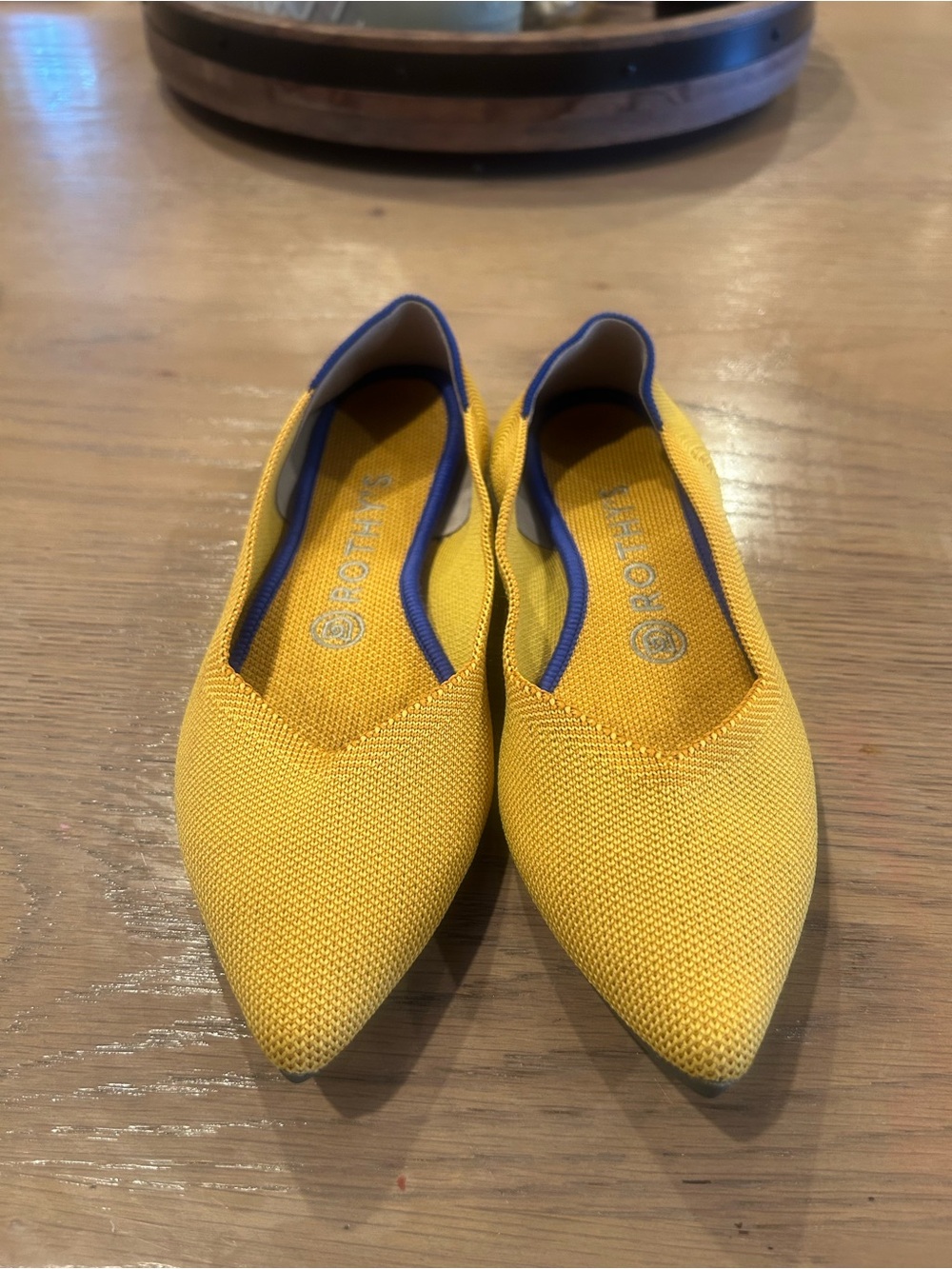 Rothy’s Yellow Pointed-Toe Slip-On Flats - Sz 7.5 Worn Once